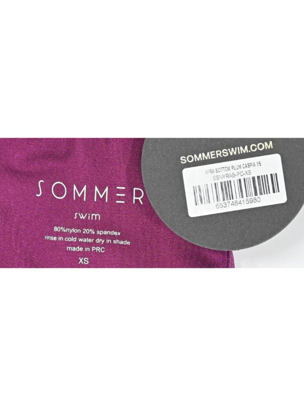 SOMMER Swim Nyra Bikini Bottoms in Plum Caspia - Picture 3 of 3